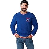 FOCO Men's Standard NFL Logo Sherpa Crewneck Sweater, Team Color