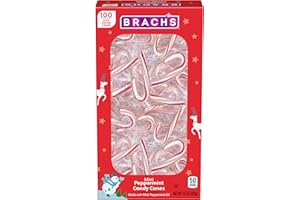 Brach's Mini Peppermint Holiday Candy Canes, Christmas Candy, 100ct Box