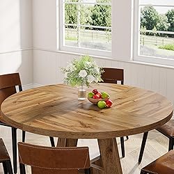 Tribesigns Round Dining Table Wood Kitchen Table