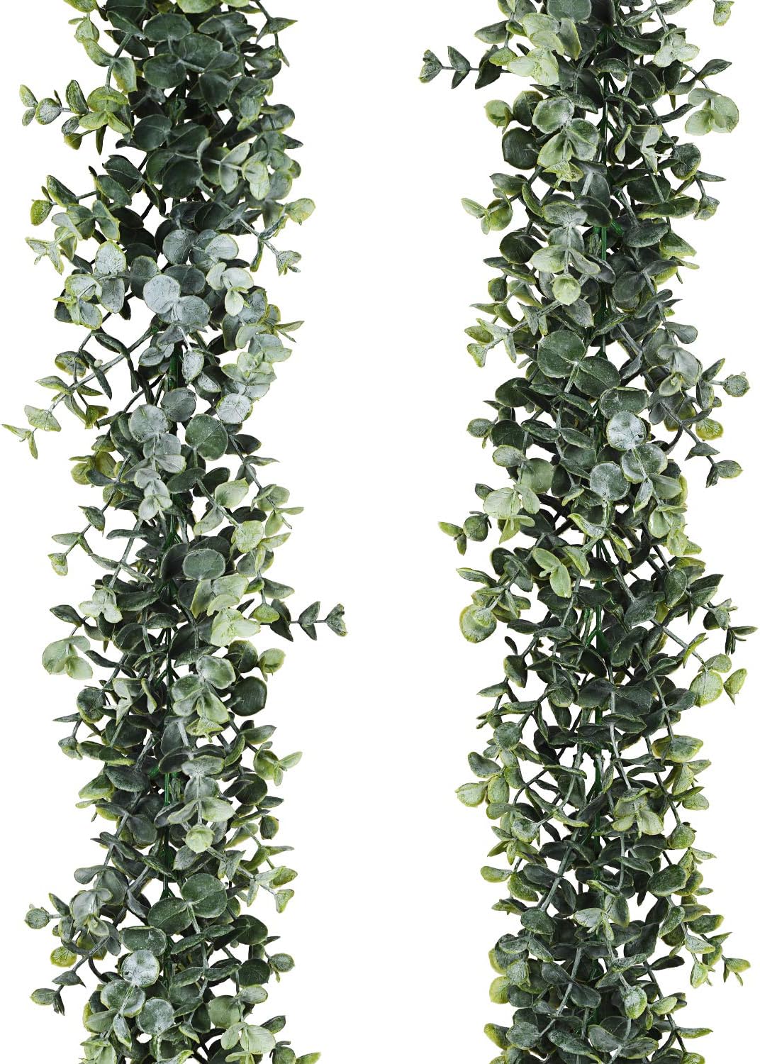 Lvydec 1 Pack Artificial Eucalyptus Garland, 6 Feet Fake Eucalyptus Greenery Garland Wedding Backdrop Arch Wall Decor, Fake Hanging Plant for Table Festival Party Decoration
