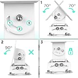 Duronic PB05XB Projector Mount Ceiling Wall Bracket 13.6kg Heavy Duty Tilt view 7