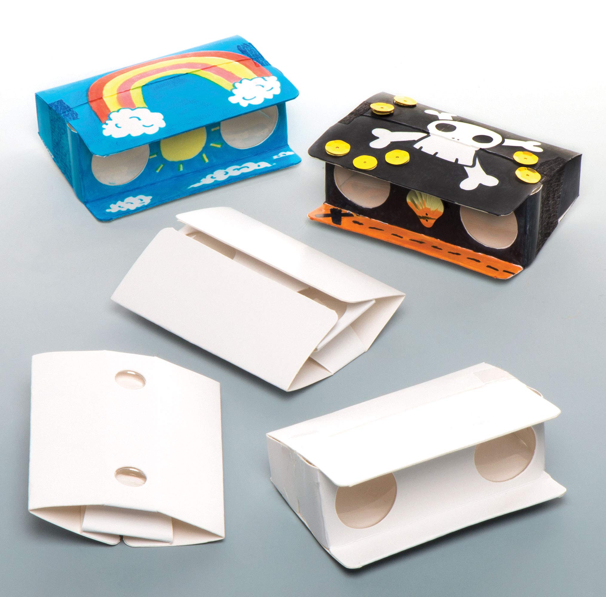 Baker Ross AR417 Design Your Own Binoculars - Pack of 5, Craft Blanks For Kids To Paint