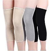 Boao 3 Pairs Knee Warmers for Women Thermal Knee Warms Fabric Leg Pads Arthritic Knee Braces Compression Sleeve Knee Supports