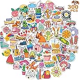 Wninbu 300 PCS Cute Stickers for Kids,Water Bottle Sticker Pack for Teens Girls Boys,Kawaii Waterproof Vinyl Stickers for Water Bottles,Skateboard,Laptop Students Classroom Decor Prizes (Cute 300 pcs)