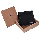 Urban Forest Oliver Men's Leather Wallet – Blue, RFID Blocking, Wooden Gift Box