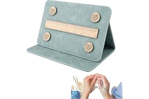 Chart Holder Knitting Tool,Foldable Magnetic Chart Holder for Knitting & Crochet - Portable Pattern Keeper with Ruler for Cro