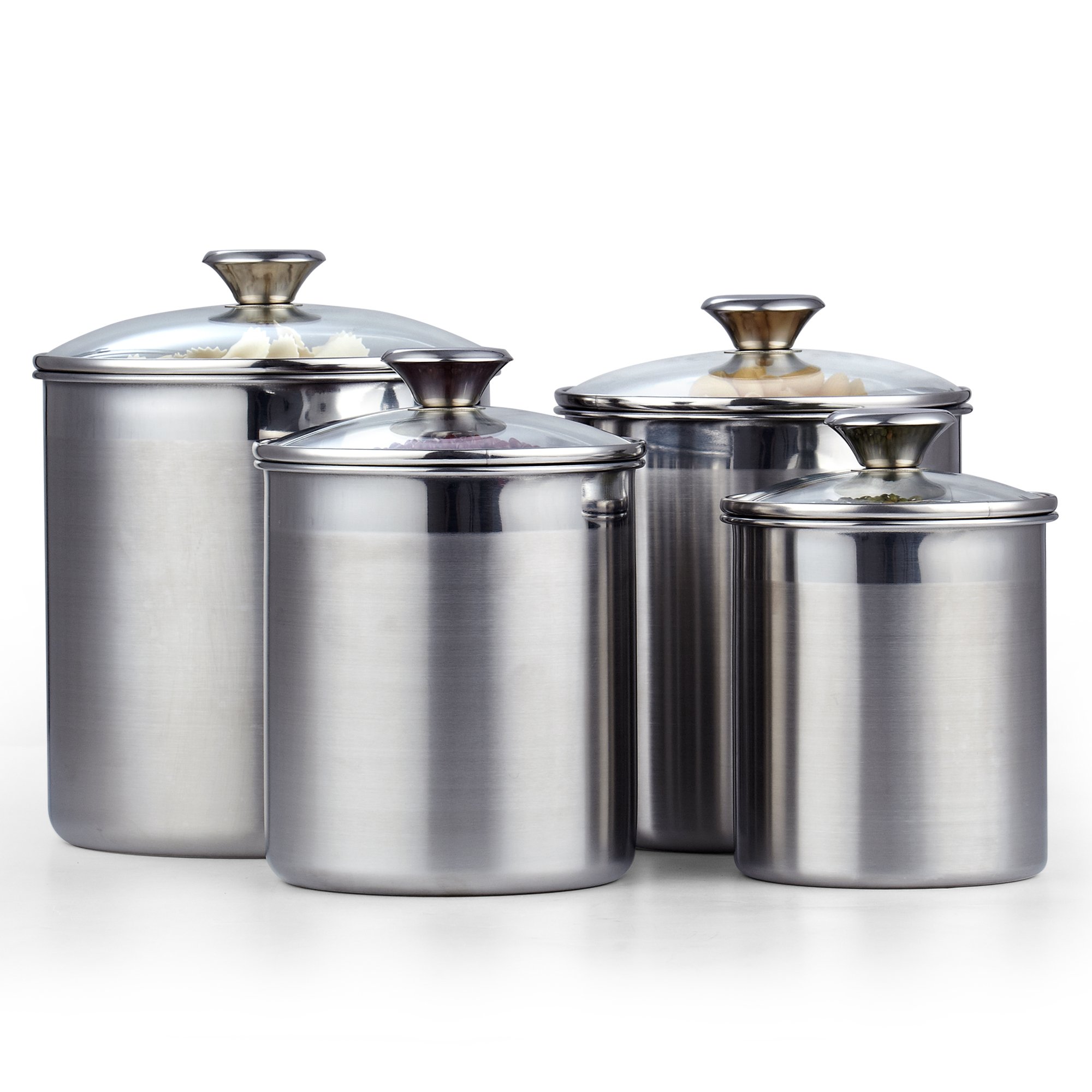 Cooks Standard 02553 4Piece Canister Set, Stainless Steel 813046025537