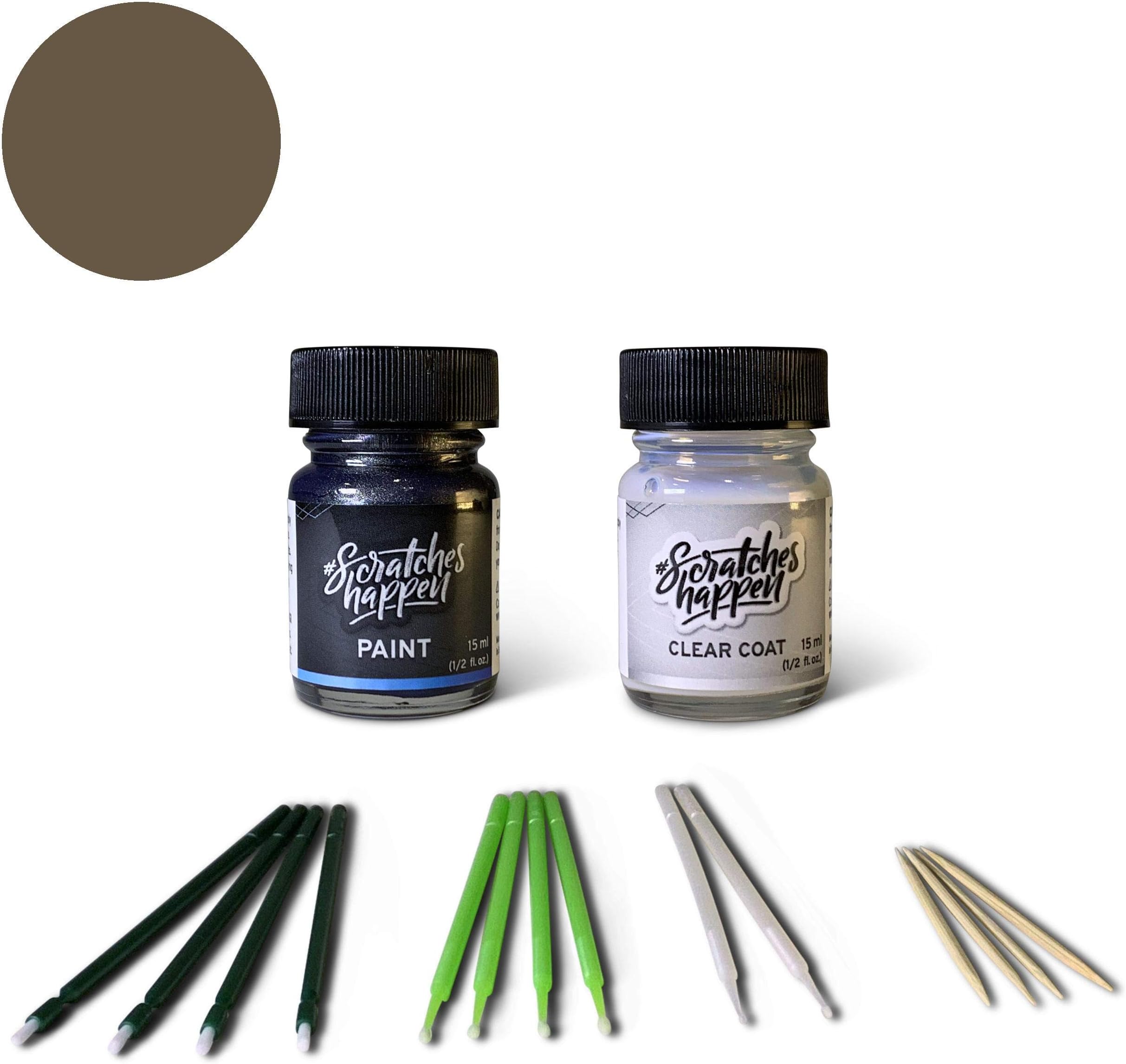 ScratchesHappen Exact-Match Touch Up Paint Kit Compatible with Porsche Chestnut Brown (H8Z/4Q) - Essential