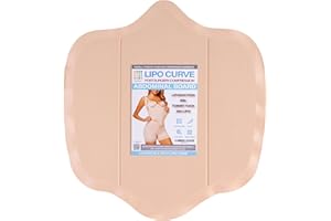 Bruizex Lipo Curve Post Surgery Compression Abdominal Board, Ab Board Post Tummy Tuck, BBL, & Liposuction, Compatible with Faja & Compression Garments, Use with Lipo Foam Pads & Lymphatic Massage Oil