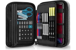 Zannaki Big Capacity Storage Pouch Marker Pen Pencil Case Simple Stationery Bag Box Art Tool & Sketch Storage Boxes for Bullet Journal Middle High School Office College Student Girl Women Adult Teen