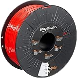 Amazon Basics PETG 3D Printer Filament, 1.75mm, Red, 1 kg Spool