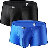 iKingsky Men's High Stretch Boxer Briefs Sexy Bulge Shorts Underwear Low Rise Trunk Under Panties for Men