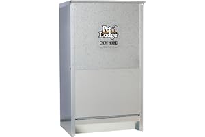 Pet Lodge® Automatic Dog Feeder | Chow Hound Outdoor Pet Feeder for Large Dogs | Tough Galvanized Steel | Made in USA | 50 Pound