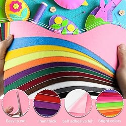 Morcheiong 12 Pcs Self Adhesive Felt Sheet Soft