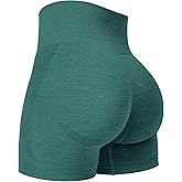 YEOREO Seamless High Waisted Shorts for Women Smile Contour Biker Shorts Gym Yoga Workout