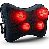 Mo Cuishle Electric Shiatsu Back Massager with Heat - Powerful 3D Kneading for Neck, Shoulder, Lower Back Pain Relief - Ergonomic Design for Home, Office, & Car - Gifts for Women, Men, Mom & Dad