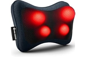 Mo Cuishle Electric Shiatsu Back Massager with Heat - Powerful 3D Kneading for Neck, Shoulder, Lower Back Pain Relief - Ergonomic Design for Home, Office, & Car - Gifts for Women, Men, Mom & Dad