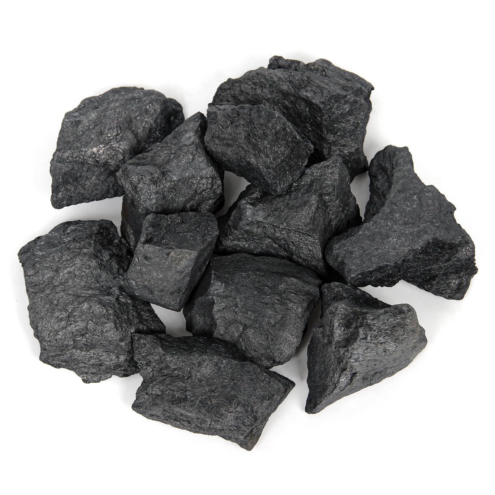 Photo 1 of 1.1lb Bulk Raw Shungite Rough Crystal- Natural Shungite Stone Raw Stones Crystal for Water Purification, Tumbling, Fountain Rocks, Decoration, Polishing, Wire Wrapping, Wicca & Reiki Crystal Healing