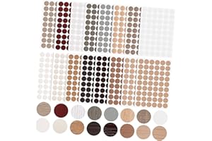 Anneome 15sheets Furniture Stickers Screw Hole Covers for Cabinet and Furniture Adhesive Caps Colors Easy to