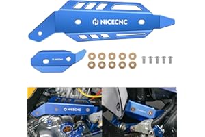 NICECNC Motorcycle Mid Exhaust Shield Compatible with Yamaha Raptor 700 YFM700 2015 2016 2017 2018 2019 2020-2024, Raptor 700R YFM700R 2015-2024, Raptor 700R YFM700R SE 2017-2024 Blue, See Fitments