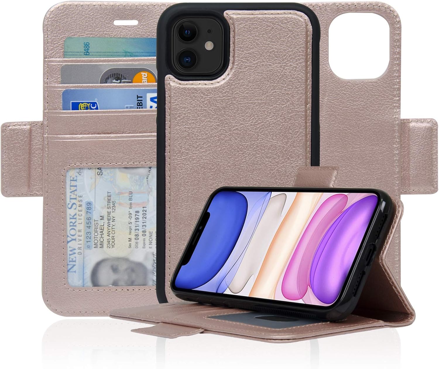 Navor Detachable Wallet Case with RFID Protection Compatible