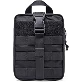 TSPRO MOLLE Tactical Medical Bag First Aid Kit EMT Pouch Rip-Away Utility IFAK Pouches for Military Outdoor Activities (Empty Med Bag Only)