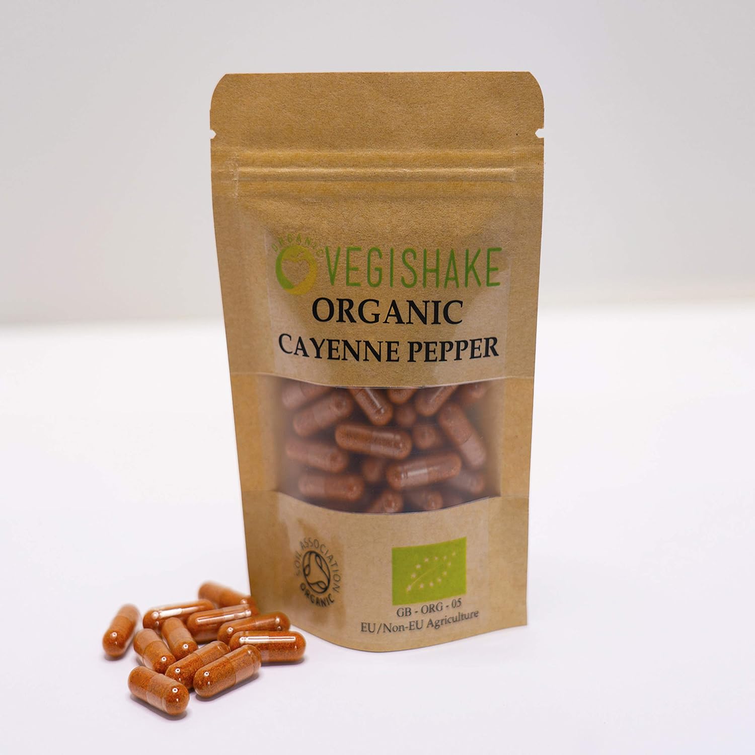 Organic Cayenne Pepper Vegan Pullulan Capsules Supplements Diet Snack