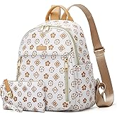 Makes Mini Backpack for Women, Stylish Daypack Purse Handbag Small Casual Daily Travel Bag, Lady Girls Gifts for Work School, 2pcs Sets