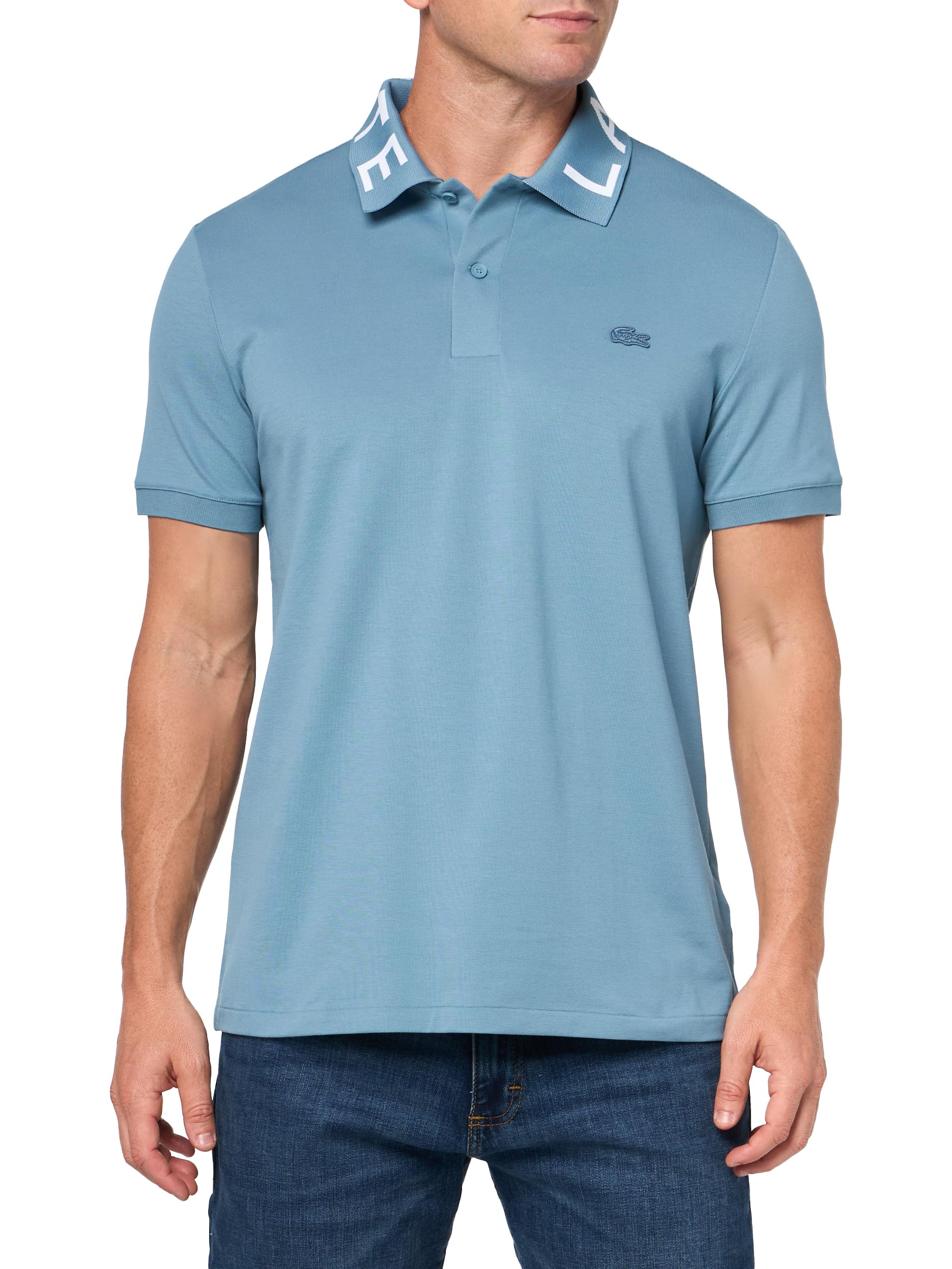Lacoste Mens Seasonal Short Sleeve Slim Fit Collar