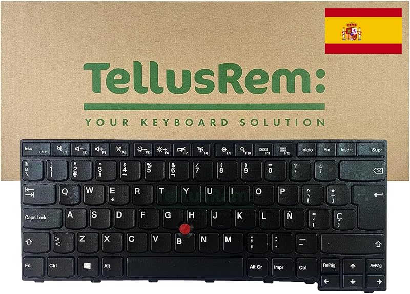 TellusRem Replacement Spanish Keyboard Non-Backlit for Lenovo Thinkpad T460s