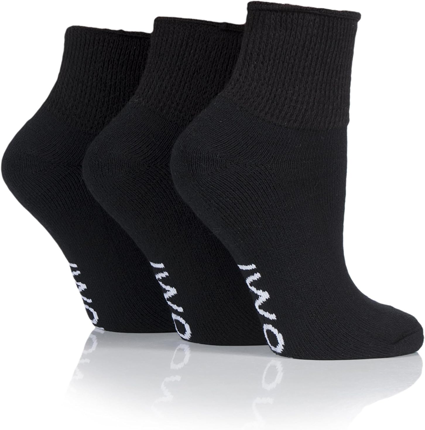 SockShop Iomi Women IOLDS Footnurse Gentle Grip Diabetic Ankle Socks Pack of 3
