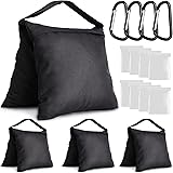 4 Packs Sandbags Weight Bags for Light Stand Photography Video Equipments, Heavy Duty Saddlebags for Backdrop Stand, Photo Tr