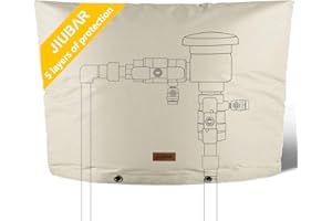 Backflow Preventer Cover Insulated Pouch -JIUBAR 30" W x 26" H Outdoor Pressure Reducing Value Cover ,Winter Water Sprinkler Valve Cover Insulated ,Well Pump Covers Protects from Severe Snow.