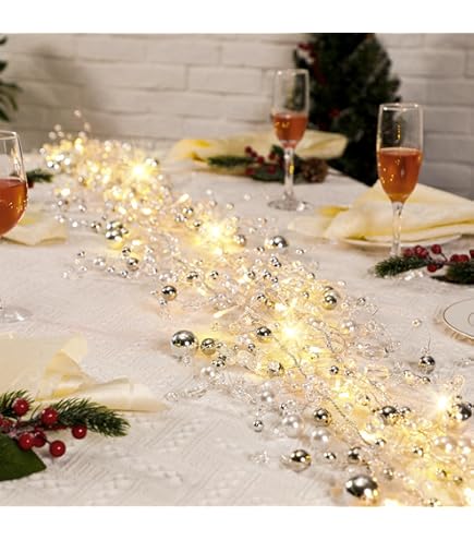 Amazon.com: GE StayBright 9' LED Glitter Gem Garland 1784863 /Warm