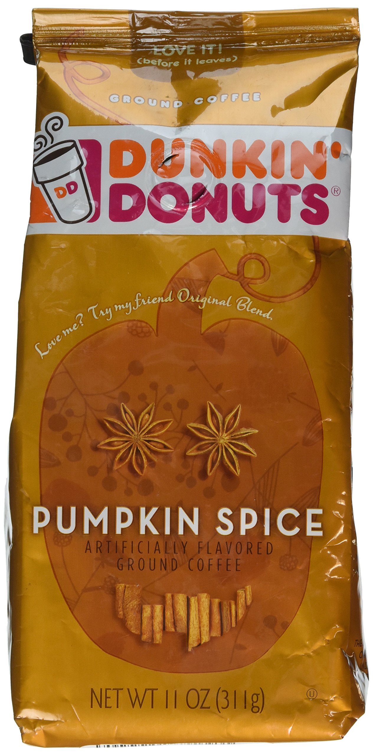 Dunkin Donuts Ground Coffee (Pack Of 2) (Pumpkin Spice)11 Oz (22 Oz