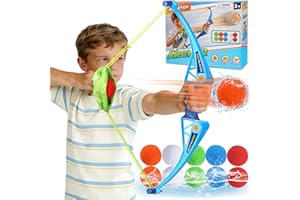 AOSPHYS 10Pcs Reusable Water Balloons with Bow and Arrow for Kids, Pool Beach Water Fight Equipment for Boys and Girls, Outdo
