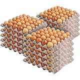 Stock Your Home 30-Cell Egg Crates (15 Pack) - Recyclable & Stackable Pulp Fiber Egg Flats for Packing Eggs, Small Tools, Aut