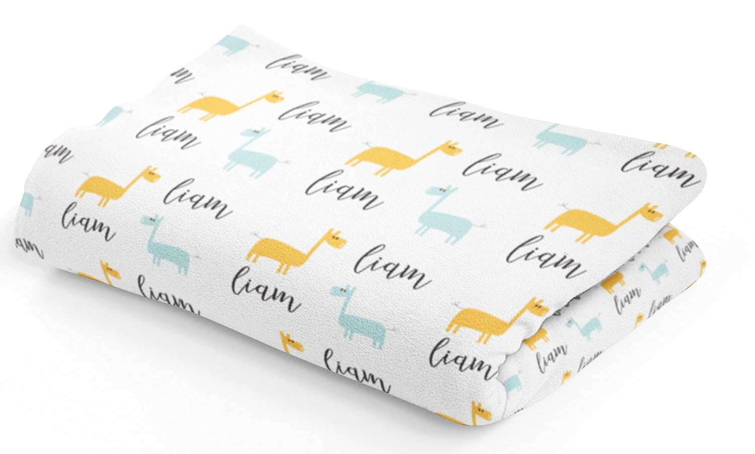 personalized giraffe baby blanket