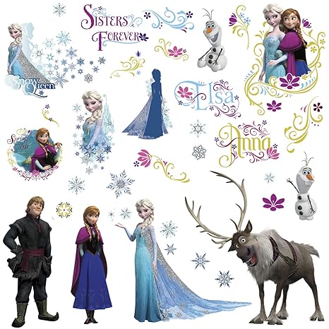 Amazon Com Disney Frozen Movie Wall Decals Olaf Elsa Anna