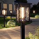 XMCOSY+ Solar Pathway Lights, 50 LM Bright Solar Lights, Garden Outdoor Waterproof Light IP65, 2-in-1 Landscape Lighting, Out