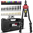 NEU MASTER Rivet Nut Tool, 16” Versatile Rivnut Tool Kit with 13 Metric & SAE Mandrels, 192Pcs Rivnuts, Hand Nutsert Rivet Tool Threaded Insert Riveter Set with Rugged Carry Case
