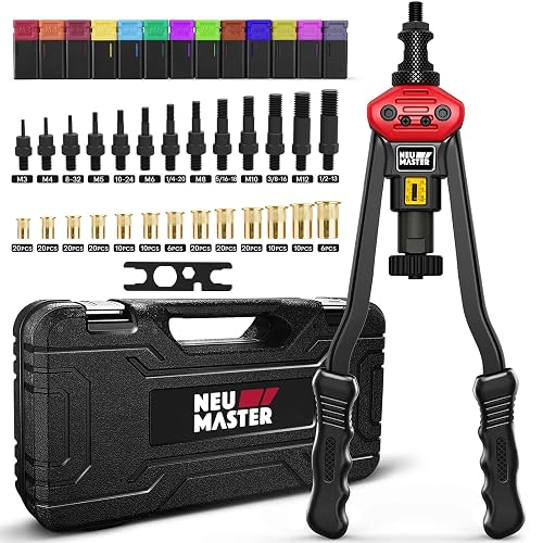 Bmc Engine Plate Rivets NEU MASTER Rivet Gun with 200Pcs Rivets, Manual Rivet Gun Kit with 4 ...