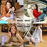 WATERSY 1182ml Travel Mug 40oz Stainless Steel Teal Purple Vacuum Insulated view 3