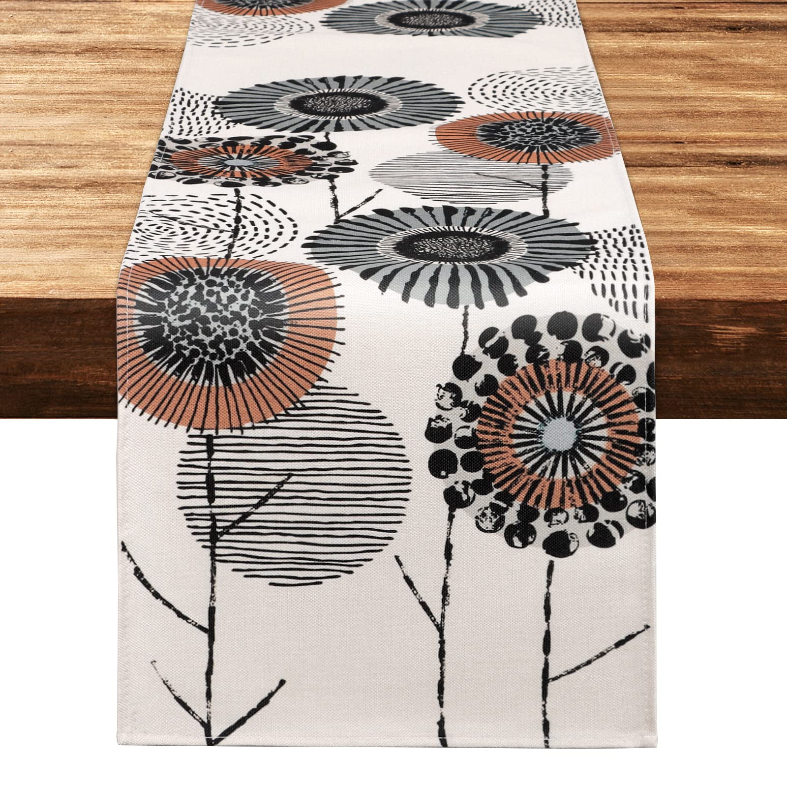 Weldomcor Modern Vintage Floral Linen Table Runner - 30x180 cm