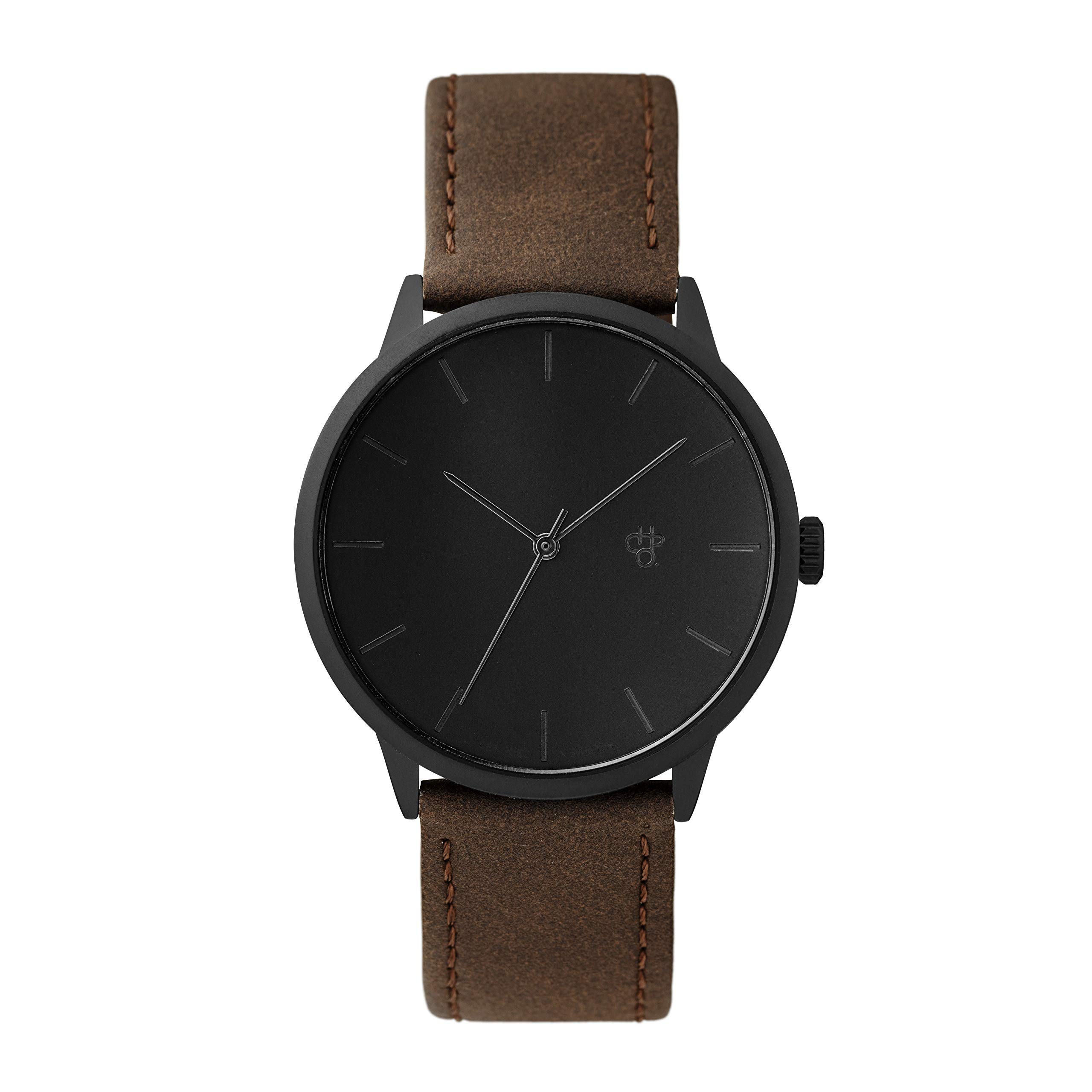 CHPO Unisex Adult Quartz Watch, Analogue Classic Display and PU Strap 14230XX,Khorshid Epic Metal