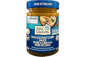 Blue Dragon Thai Coconut Curry Sauce 325ml – Creamy & Mild, Non-GMO, Gluten-Free & Vegan