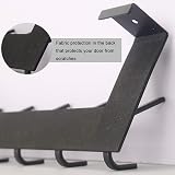 WEBI Over The Door Hook 6 Hooks Black - No Drill Towel Coat Rack view 4