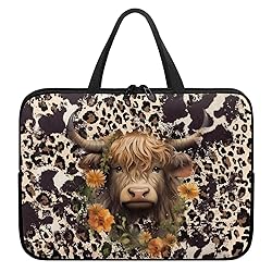 Uasibuni Leopard Calf Pattern Laptop Case for