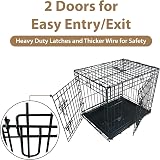 Ellie-Bo Black Standard 30 Inch Folding 2-Door Dog Crate with Tray view 3