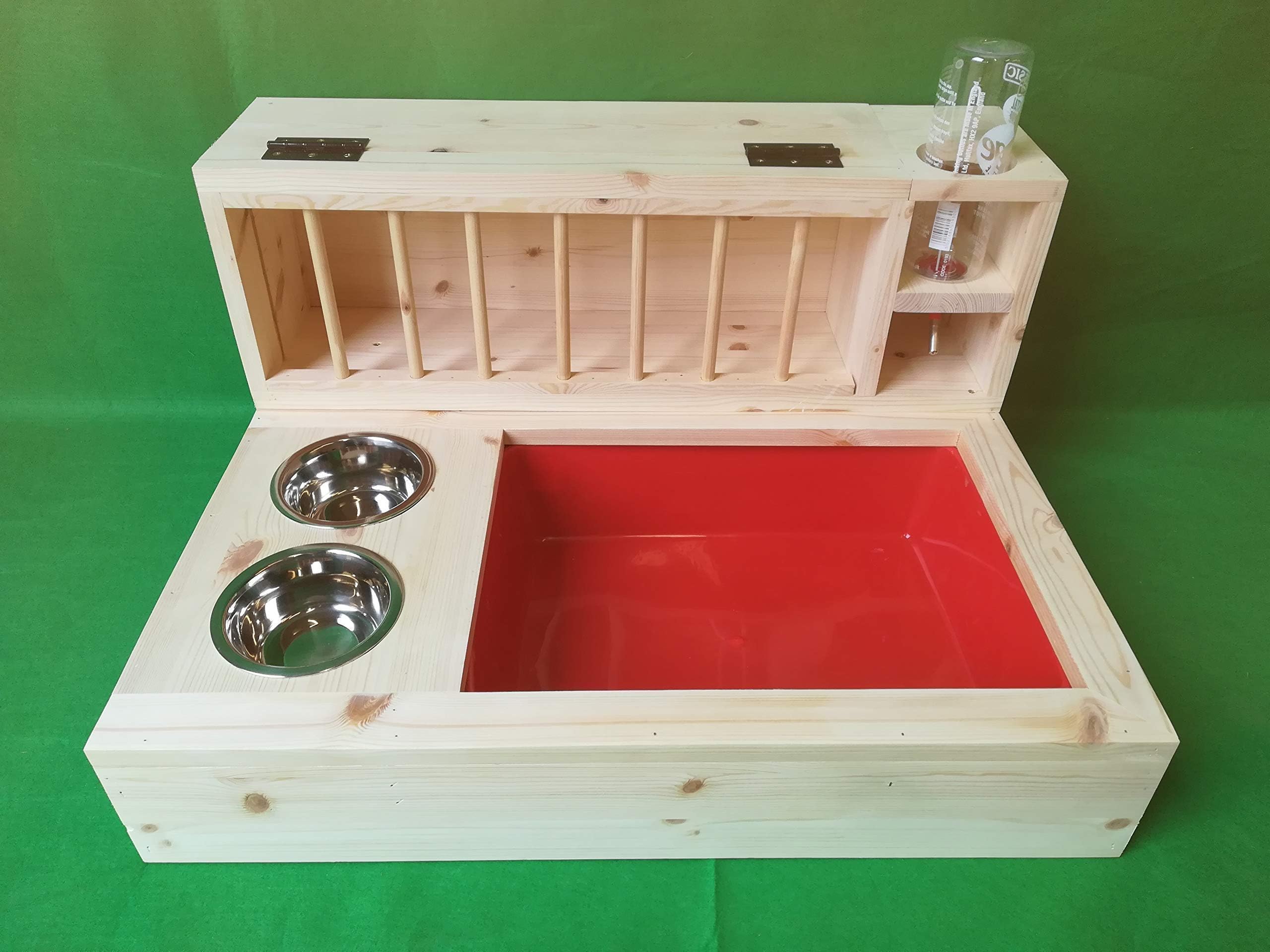 Rabbit Litter Box by WOODEN WORLD Rabbit Litter Tray Rabbit Hutch Hay Feeder Bottle Holder Handmade Gift Hay Rack Deluxe Hay Bar